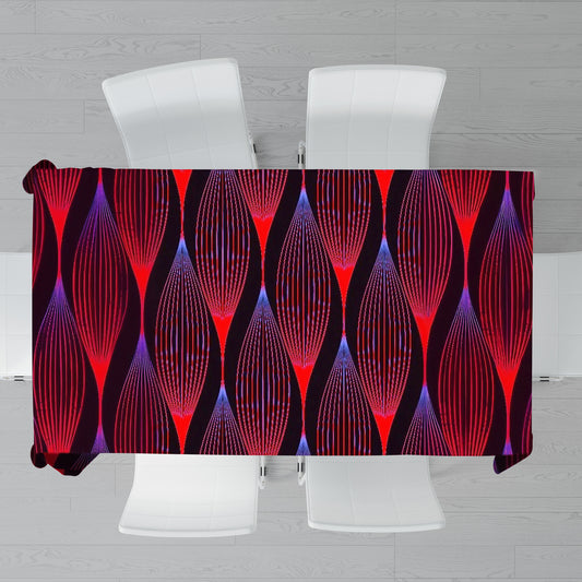 Scarlet Hibiscus Haze Rectangle Tablecloth