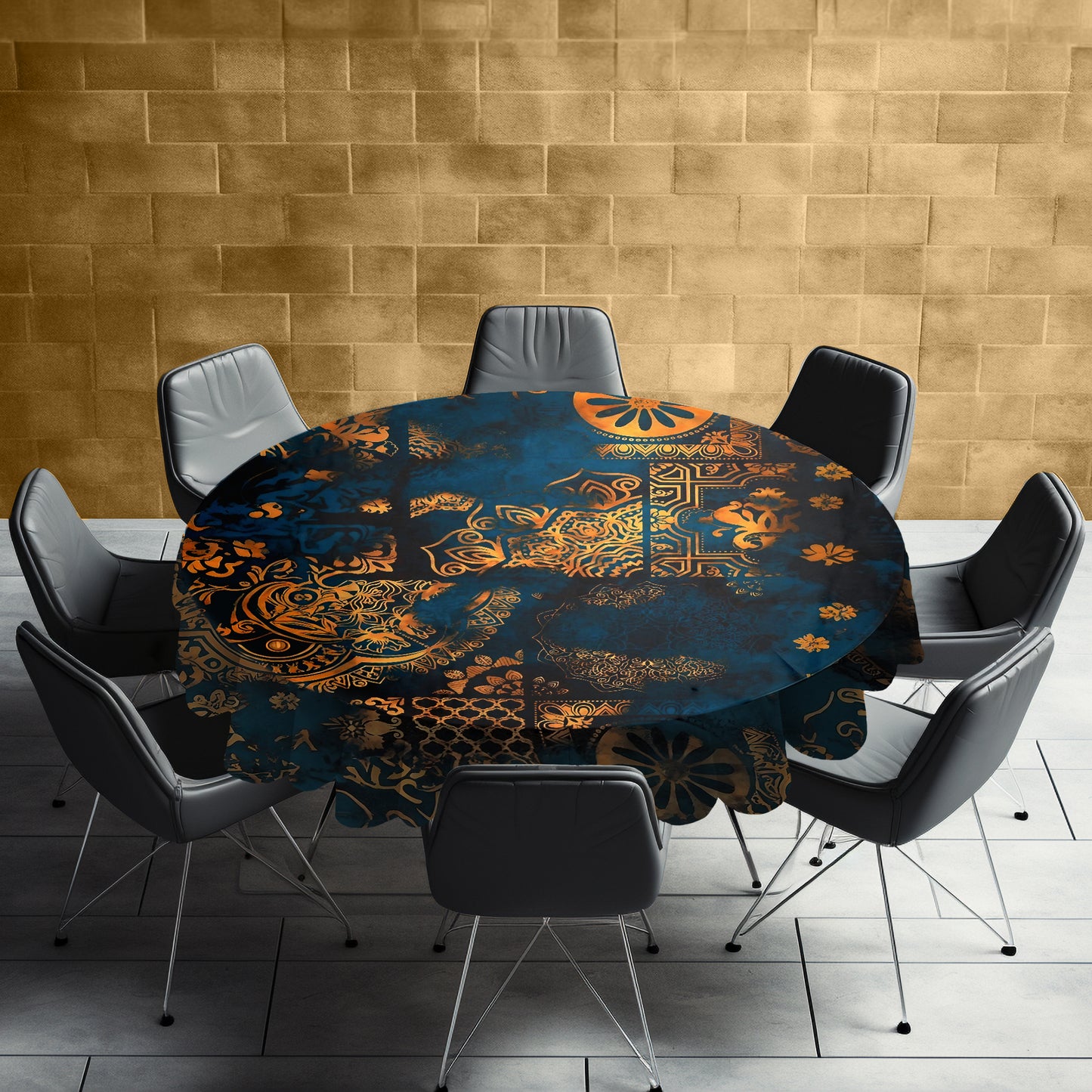 Scattered Embers Round Tablecloth