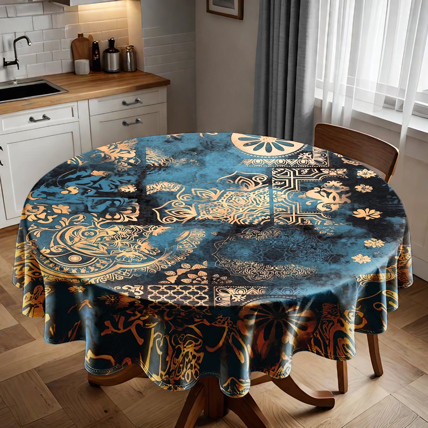 Scattered Embers Round Tablecloth