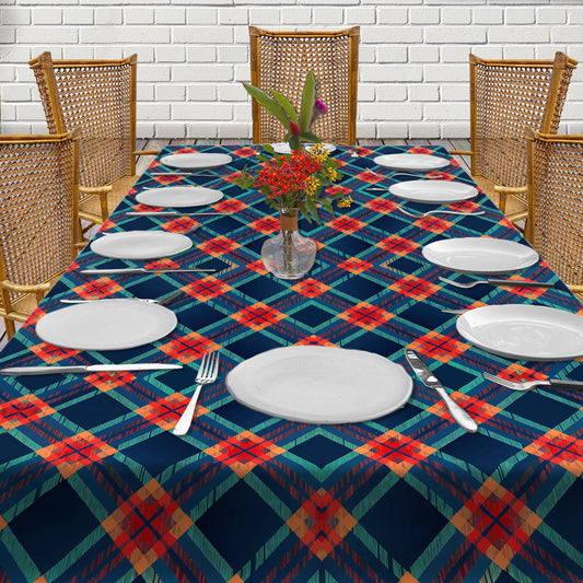 Scottish Plaid Pattern 3m Rectangle Tablecloth