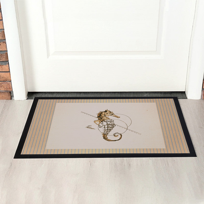 Sea Horse Door Mat by Nathan Pieterse