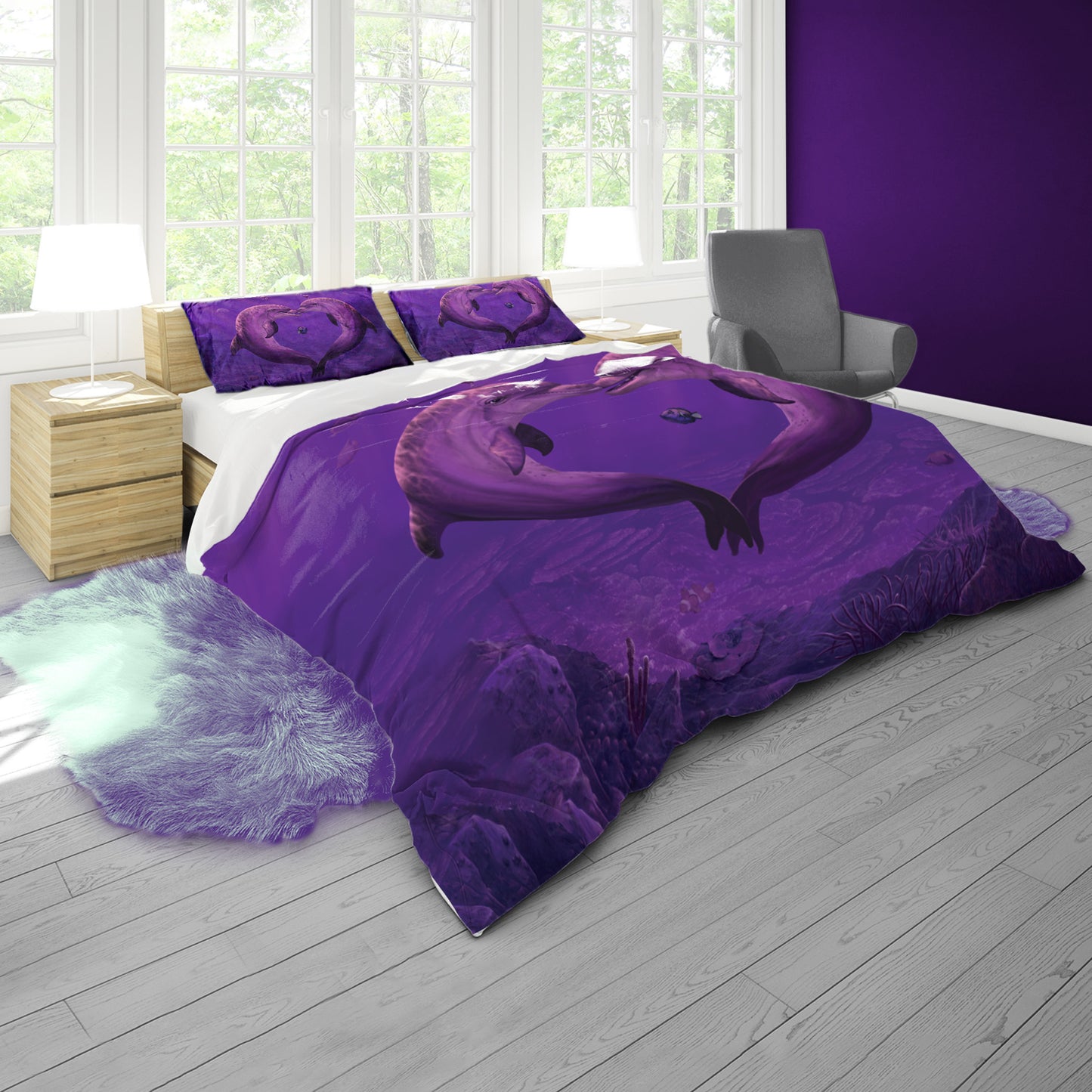 Sea of Hearts Duvet Cover Set By Vincent Hie