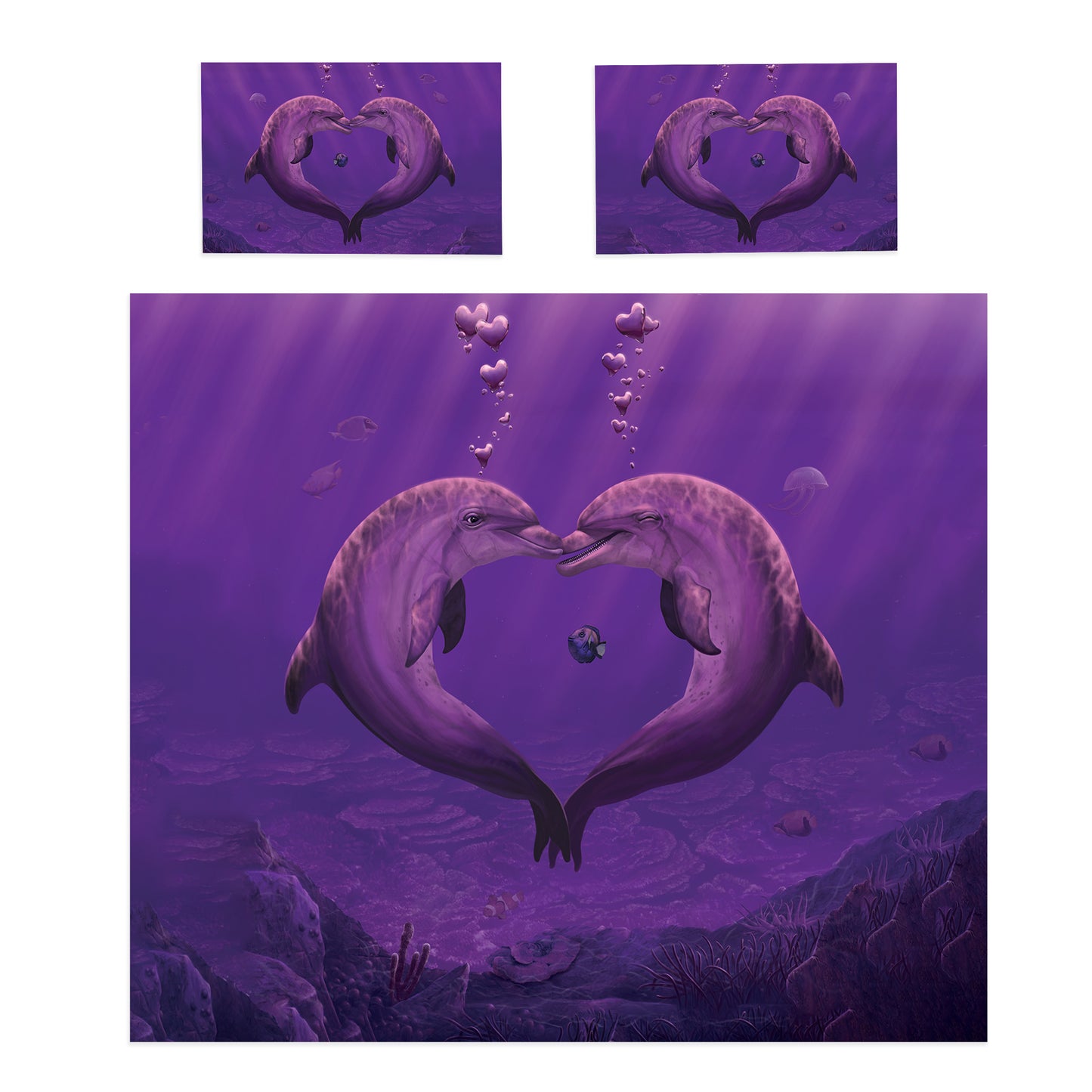 Sea of Hearts Duvet Cover Set By Vincent Hie