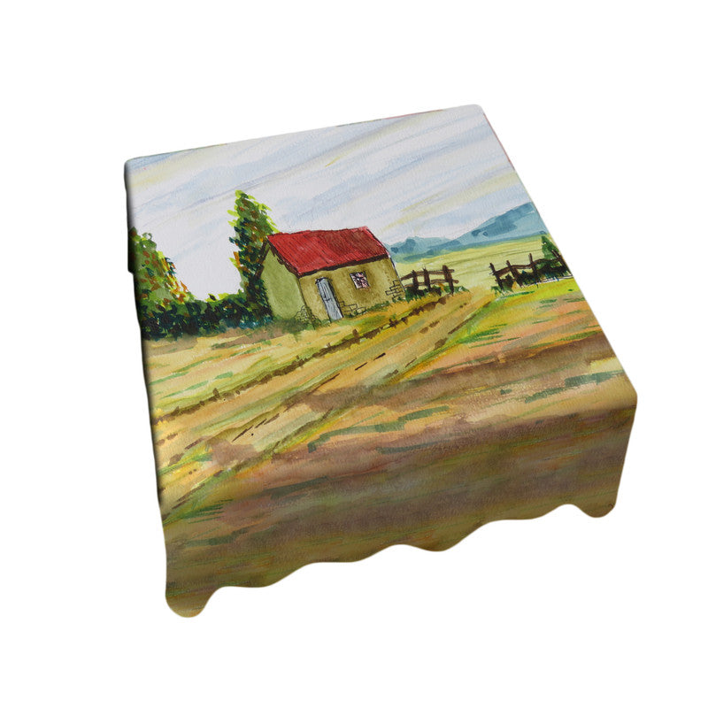 Secluded Farm House Square Tablecloth By Wikus Hattingh