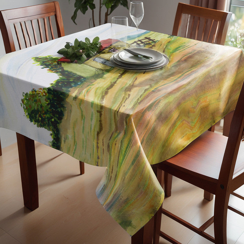 Secluded Farm House Square Tablecloth By Wikus Hattingh