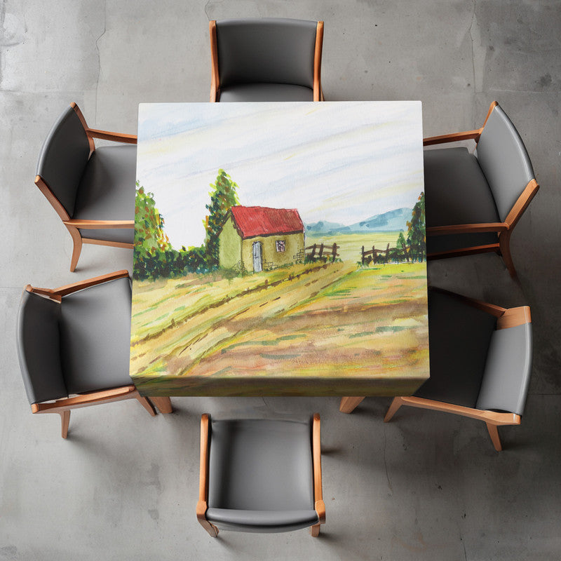 Secluded Farm House Square Tablecloth By Wikus Hattingh