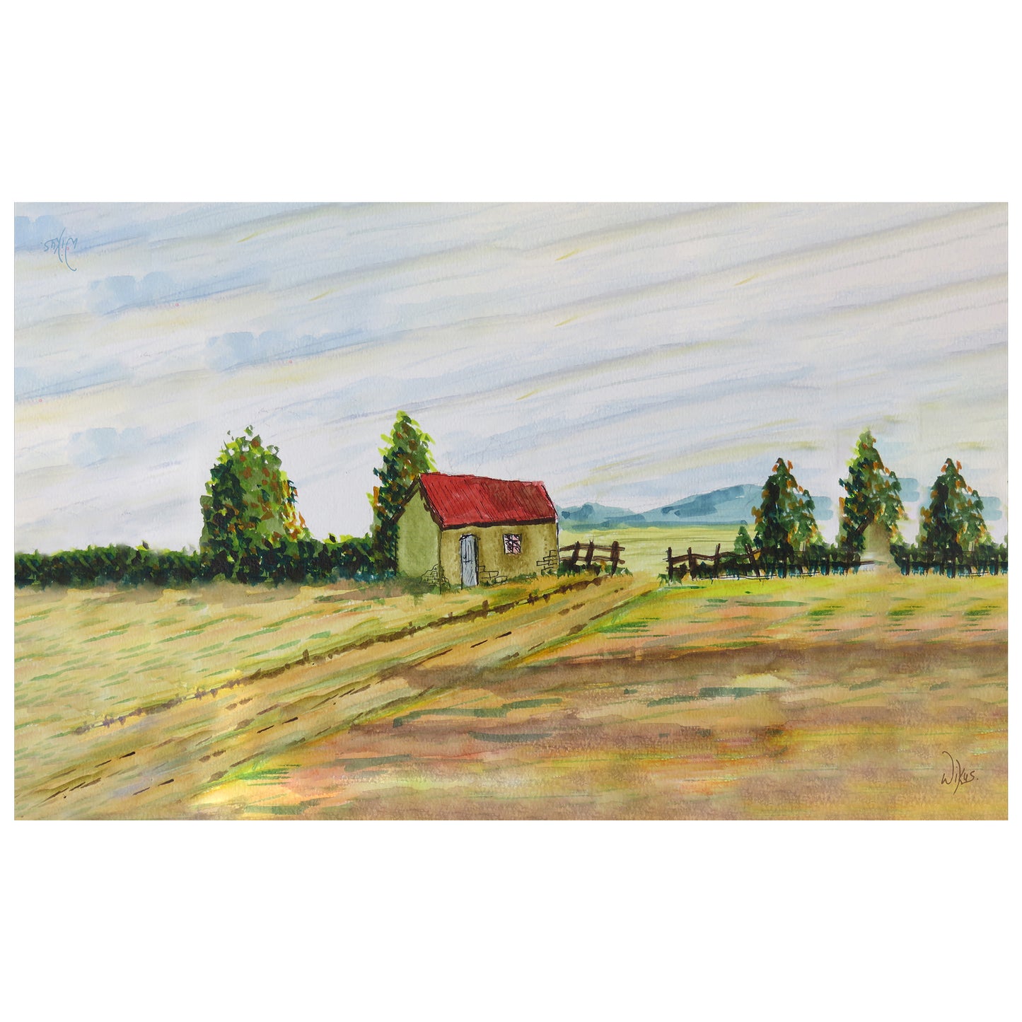 Secluded Farm House By Wikus Hattingh Rectangle Tablecloth