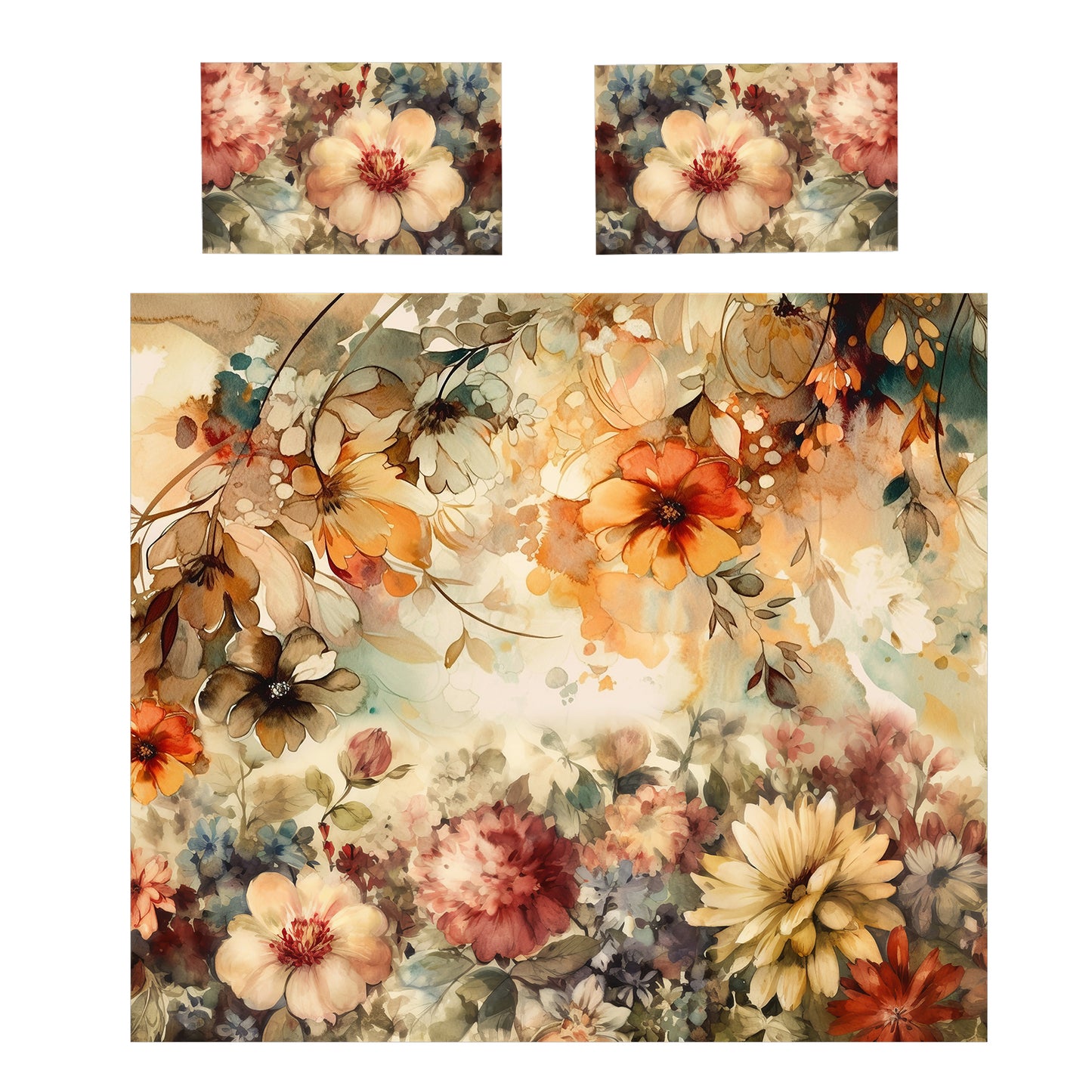 Sepia Botanical Tapestry Duvet Cover Set