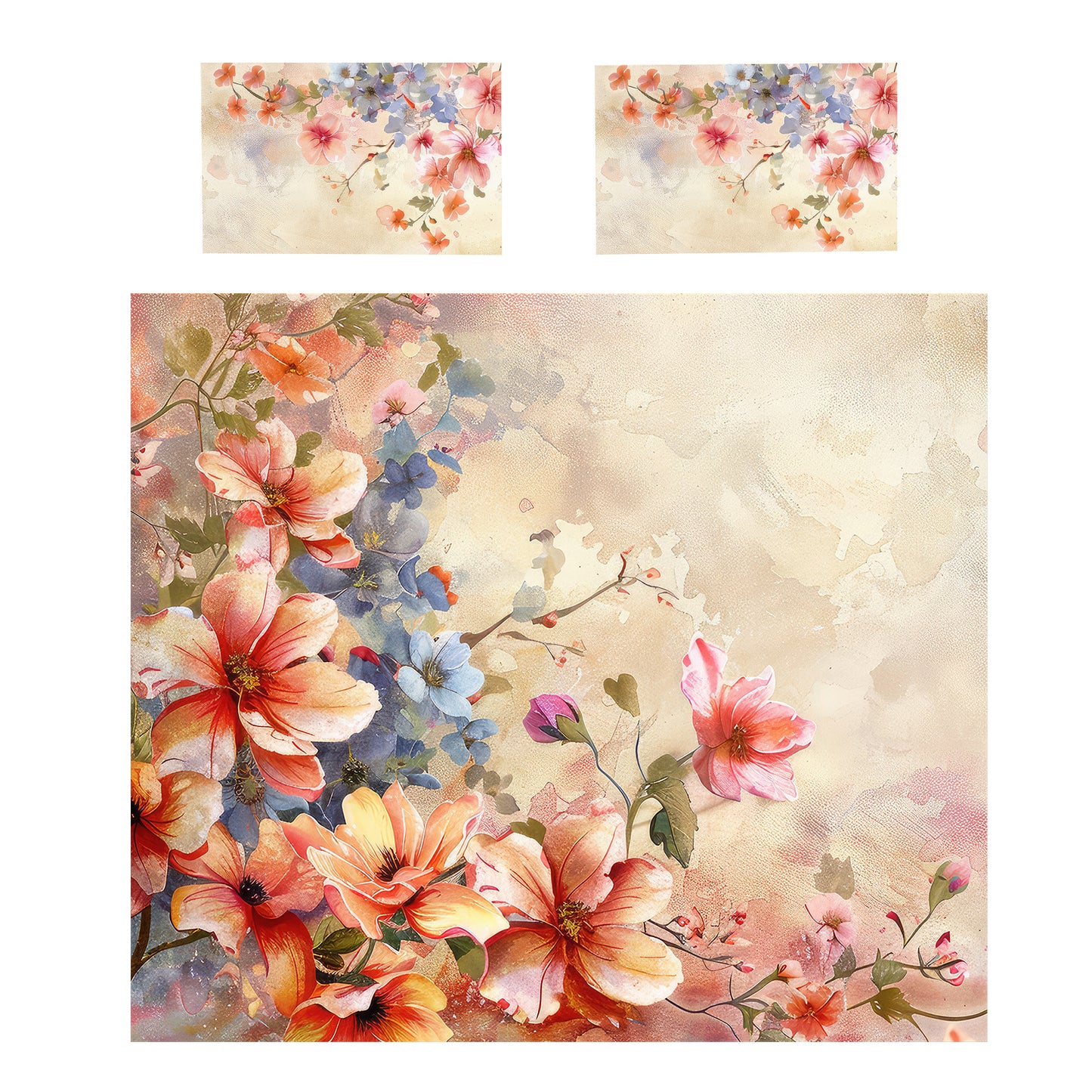 Sepia Daisies Duvet Cover Set