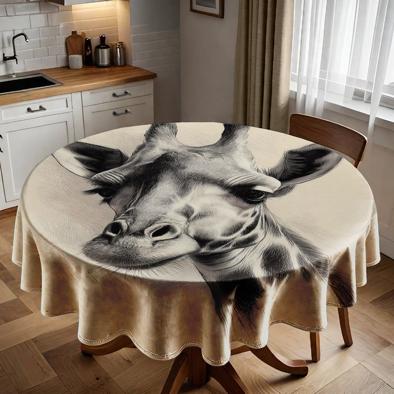 Serengeti Grace Round Tablecloth by Wikus Schalkwyk