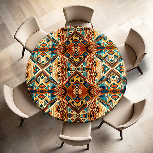 Shades of the Sahara Round Tablecloth