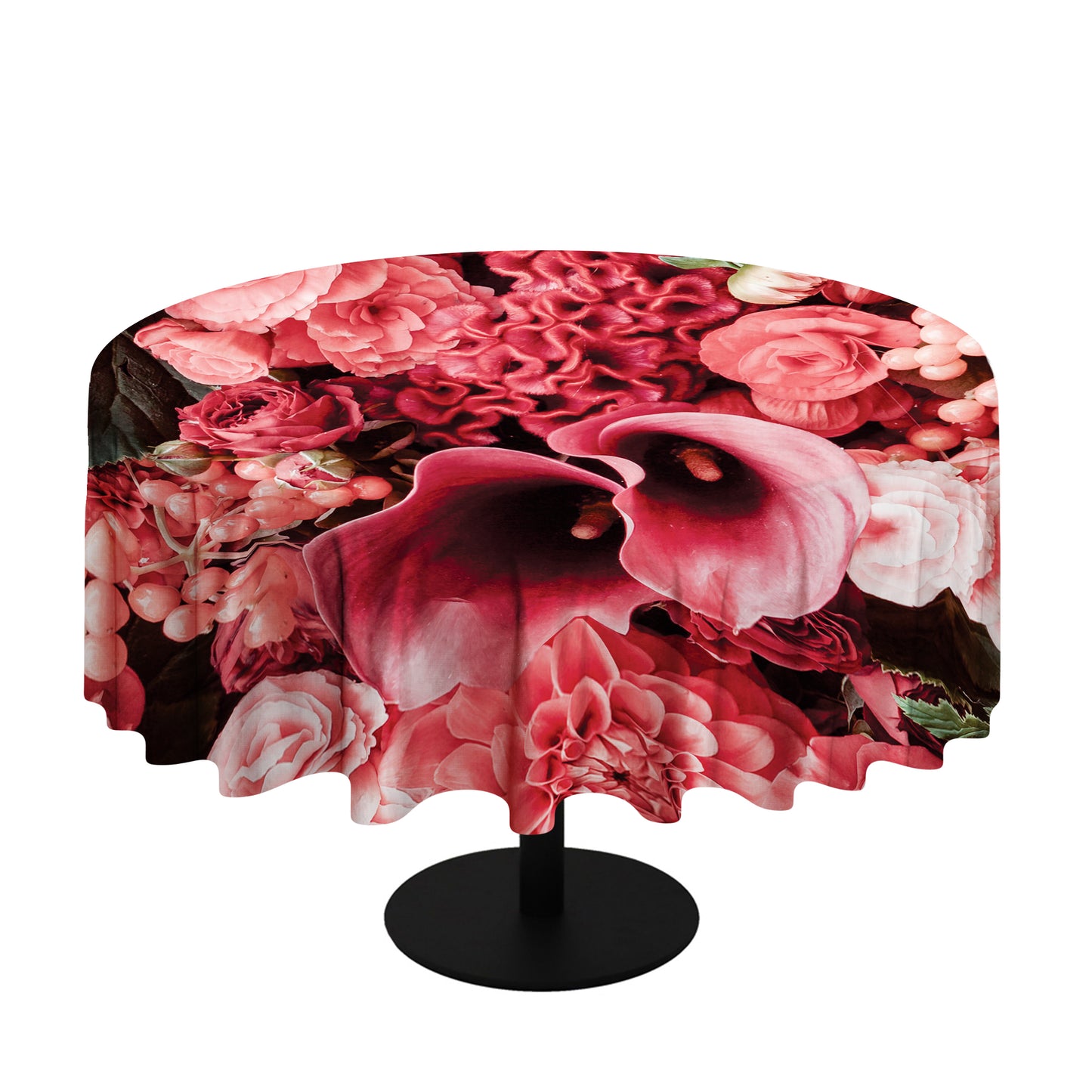 Shades of Peach Round Tablecloth