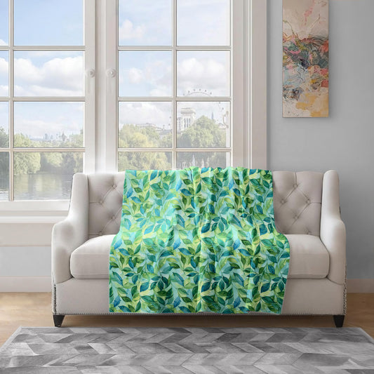 Shades Of Green Light Weight Fleece Blanket