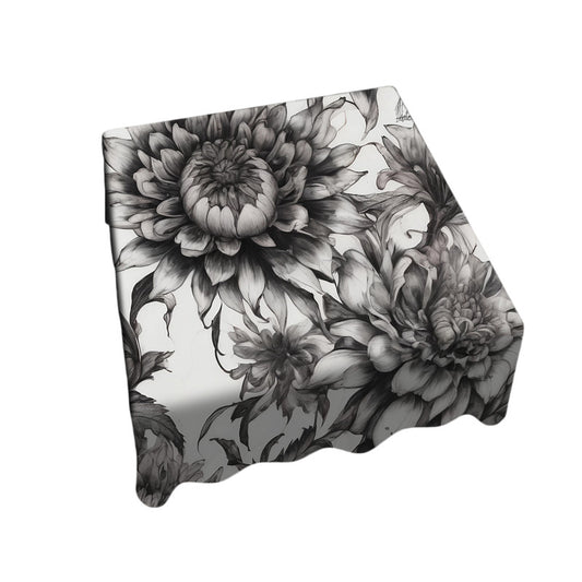 Shadow Flowers Square Tablecloth By Nathan Pieterse
