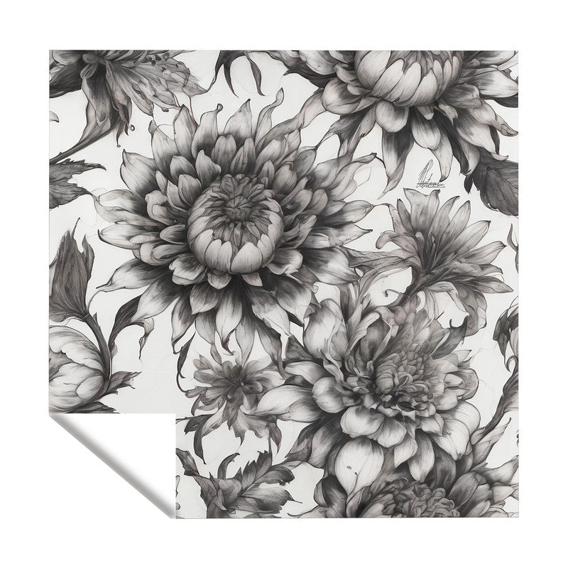 Shadow Flowers Square Tablecloth By Nathan Pieterse