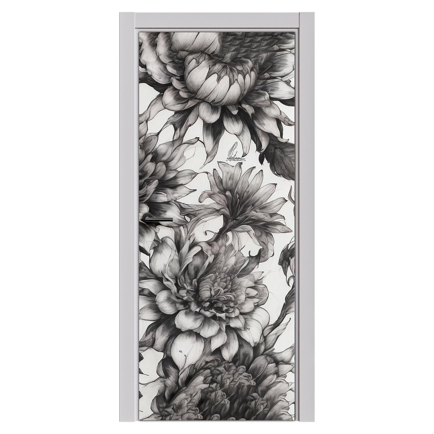 Decoupage -Shadow Bloom Flowers By Nathan Pieterse Door