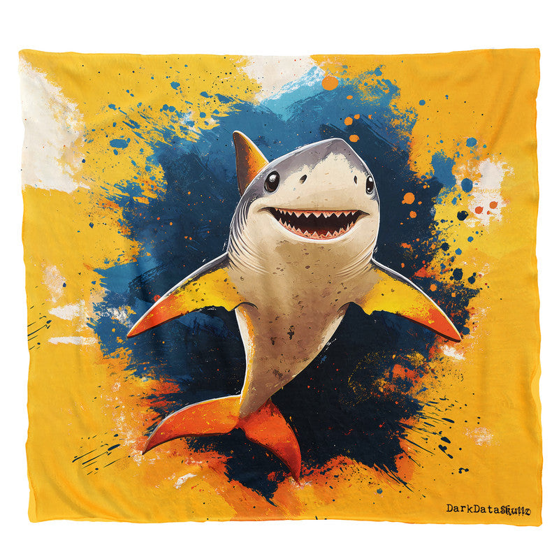 Shark Light Weight Fleece Blanket by Wikus Schalkwyk