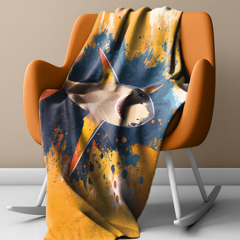 Shark Light Weight Fleece Blanket by Wikus Schalkwyk