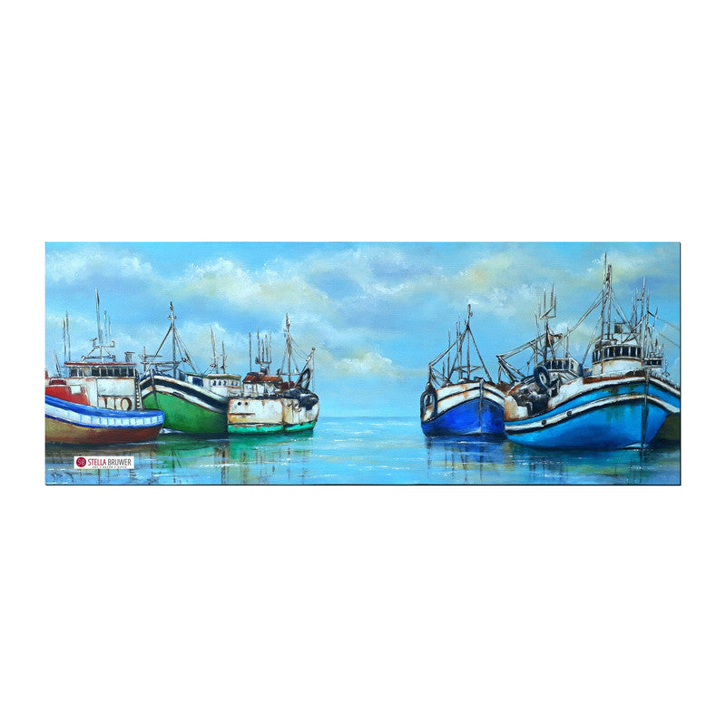 Ships At Sea Large Desk Pad by Stella Bruwer