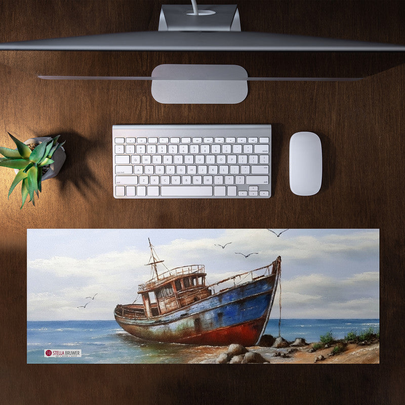 Shipwreck Desk Pad by Stella Bruwer