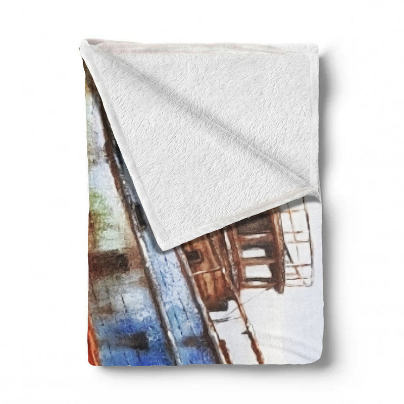 Shipwreck Light Weight Fleece Blanket by Stella Bruwer