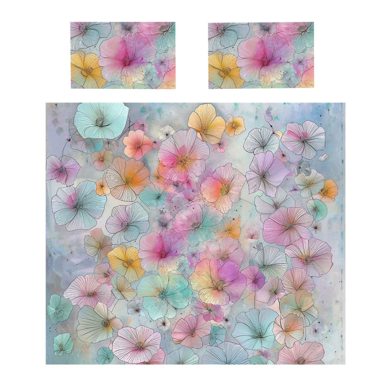 Silky Petals Duvet Cover Set
