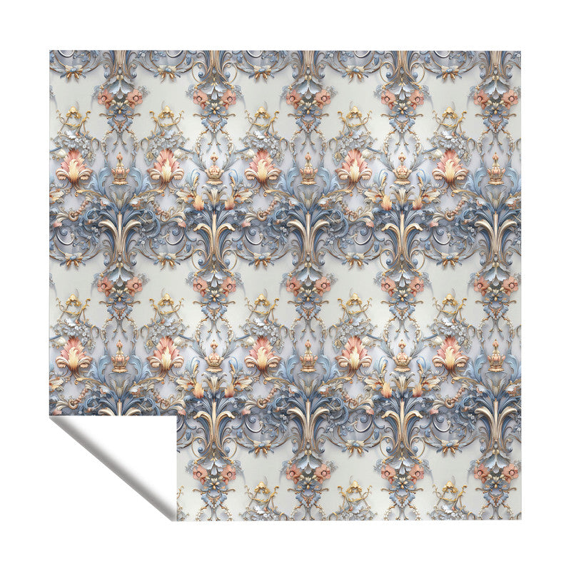 Silver Blue Square Tablecloth
