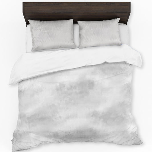Silver Cubical Gleam Duvet Cover Set