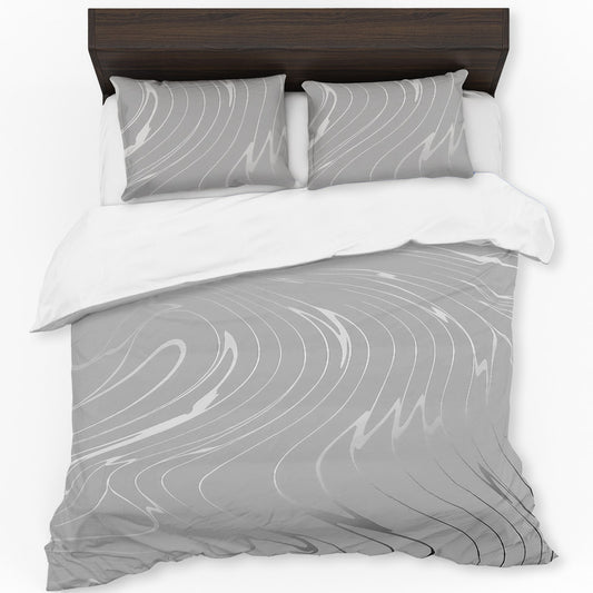 Silver Curls Duvet Cover Set