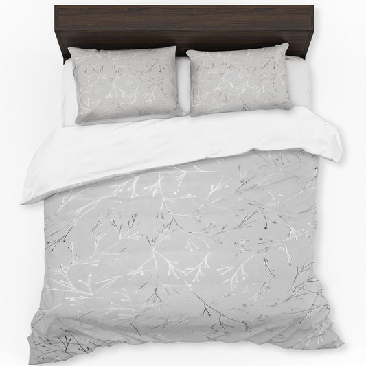 Silver Grey Duvet Cover Set
