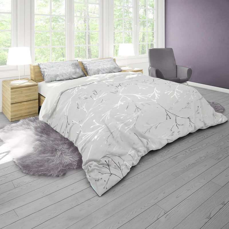 Silver Grey Duvet Cover Set