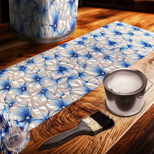 Silver Leaves Drum Decoupage