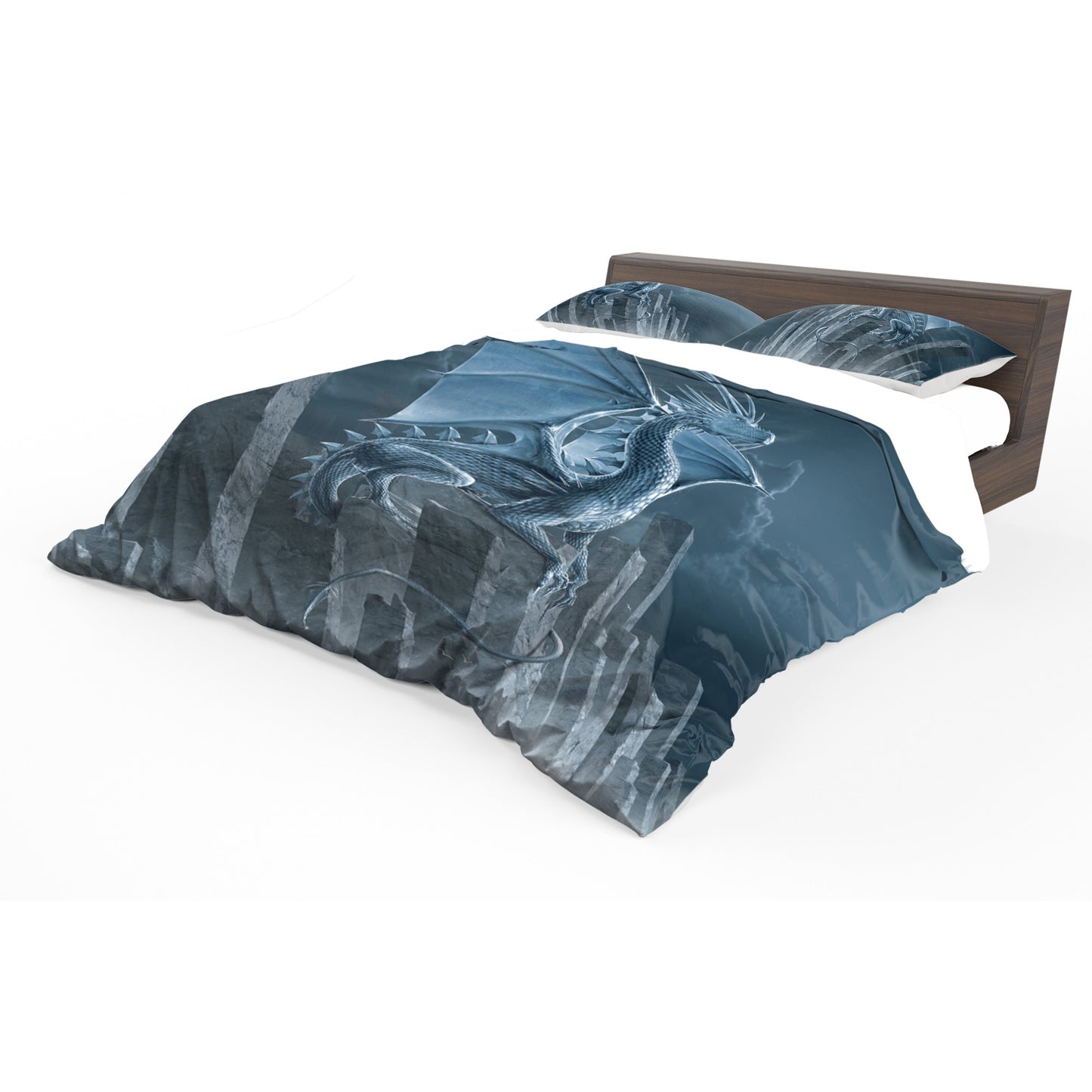 Silver Dragon Duvet Cover Set By Vincent Hie