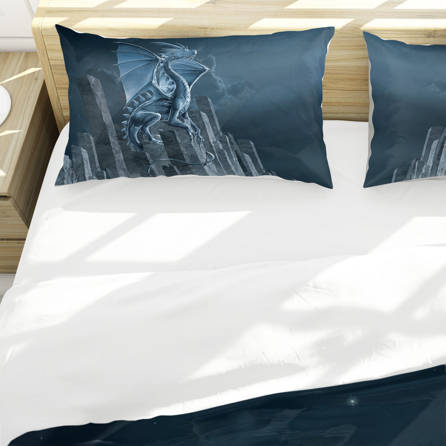 Silver Dragon Duvet Cover Set By Vincent Hie