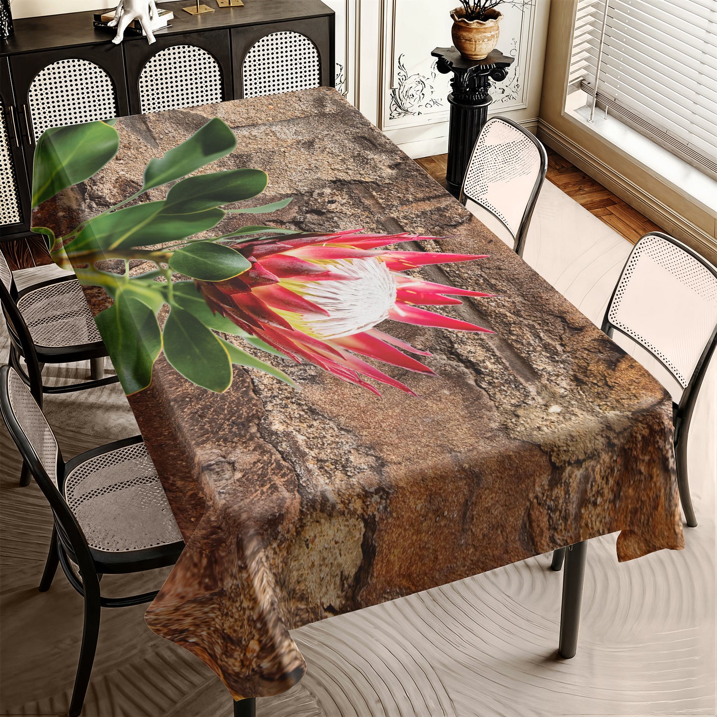 Single Protea Rectangle Tablecloth