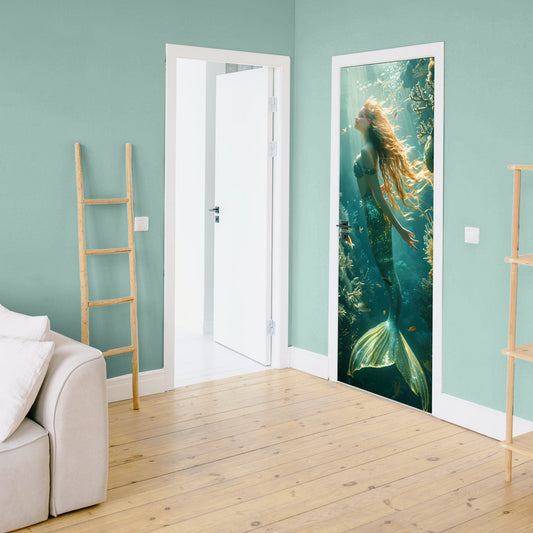 Siren Mermaid Door Decoupage