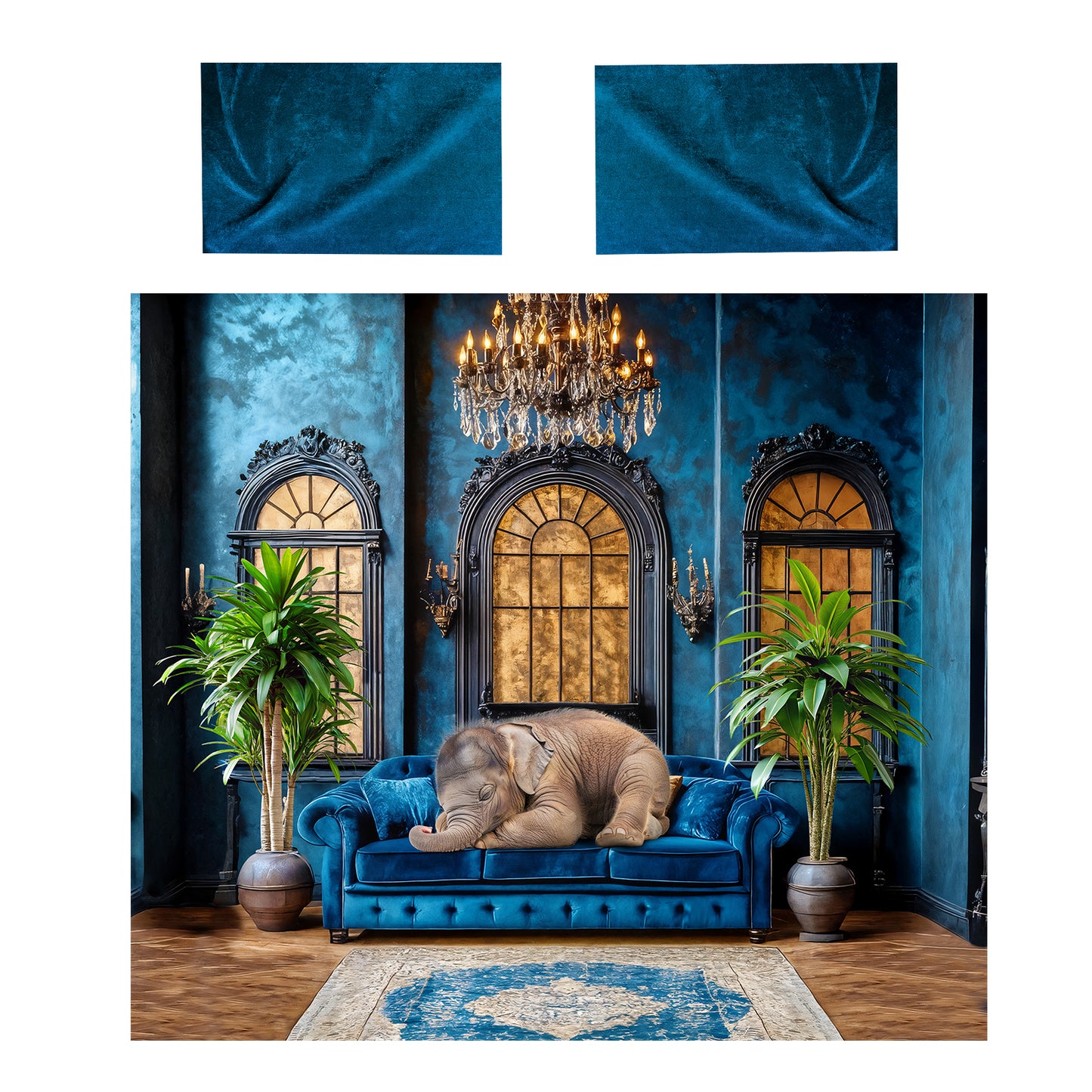 Sleeping Baby Elephant Duvet Cover Set