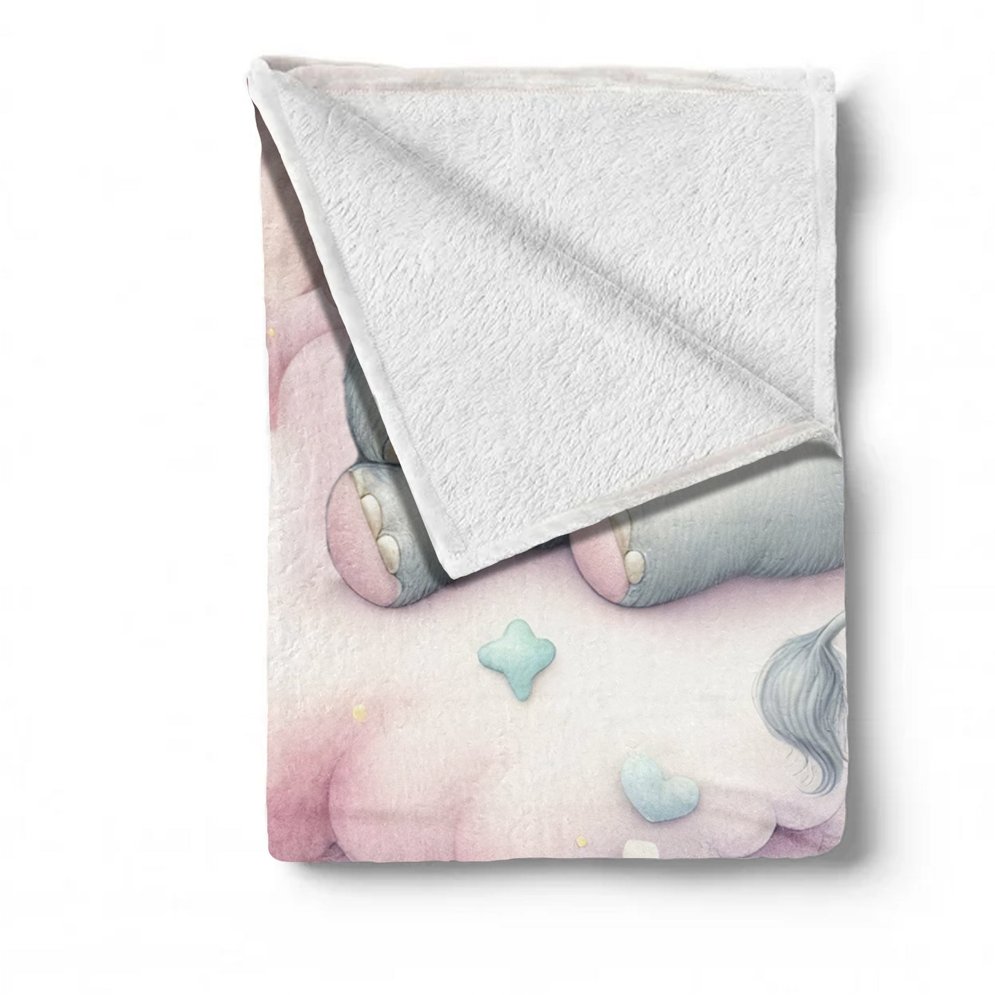Sleeping Baby Elephant Minky Blanket