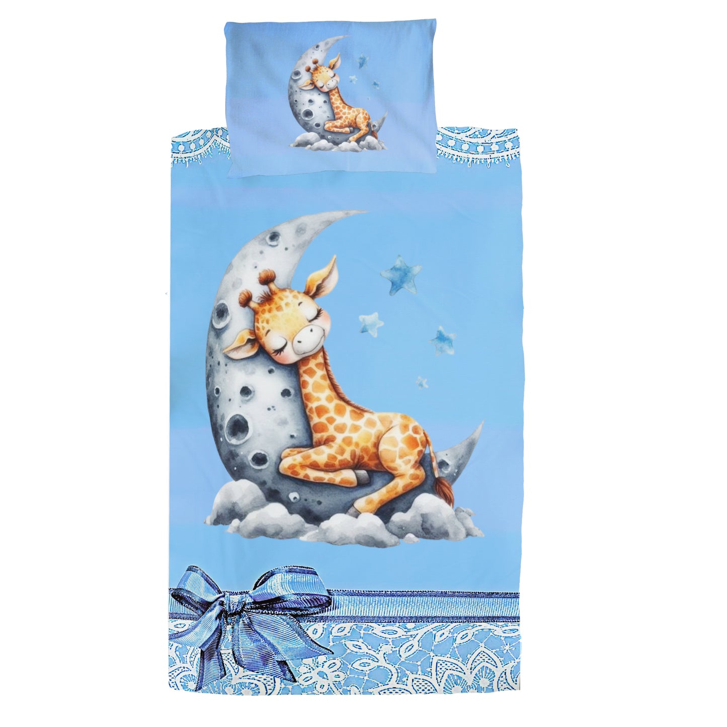Sleeping Baby Giraffe Cot Set