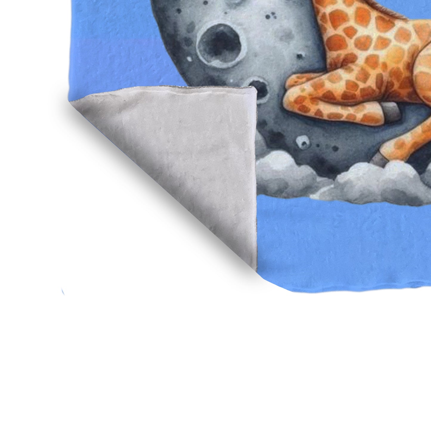 Sleeping Baby Giraffe Minky Blanket