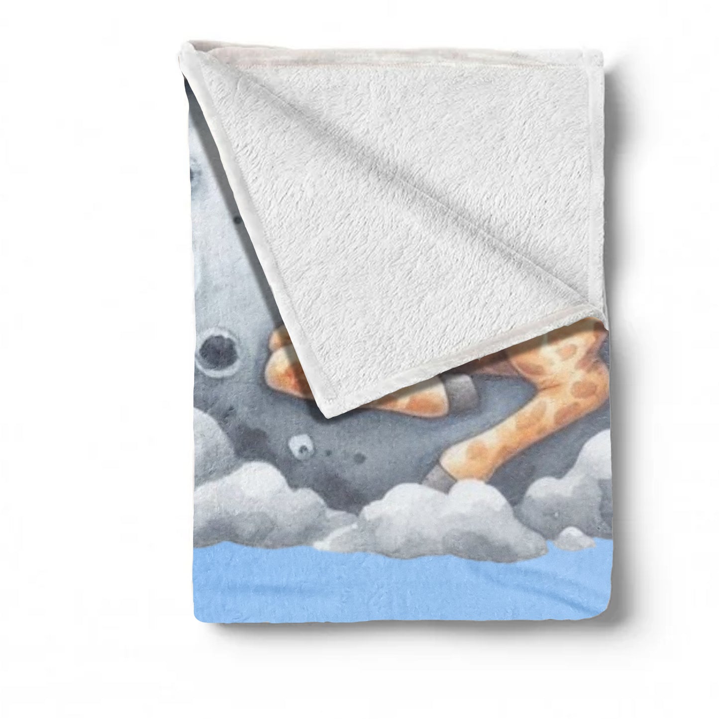 Sleeping Baby Giraffe Minky Blanket