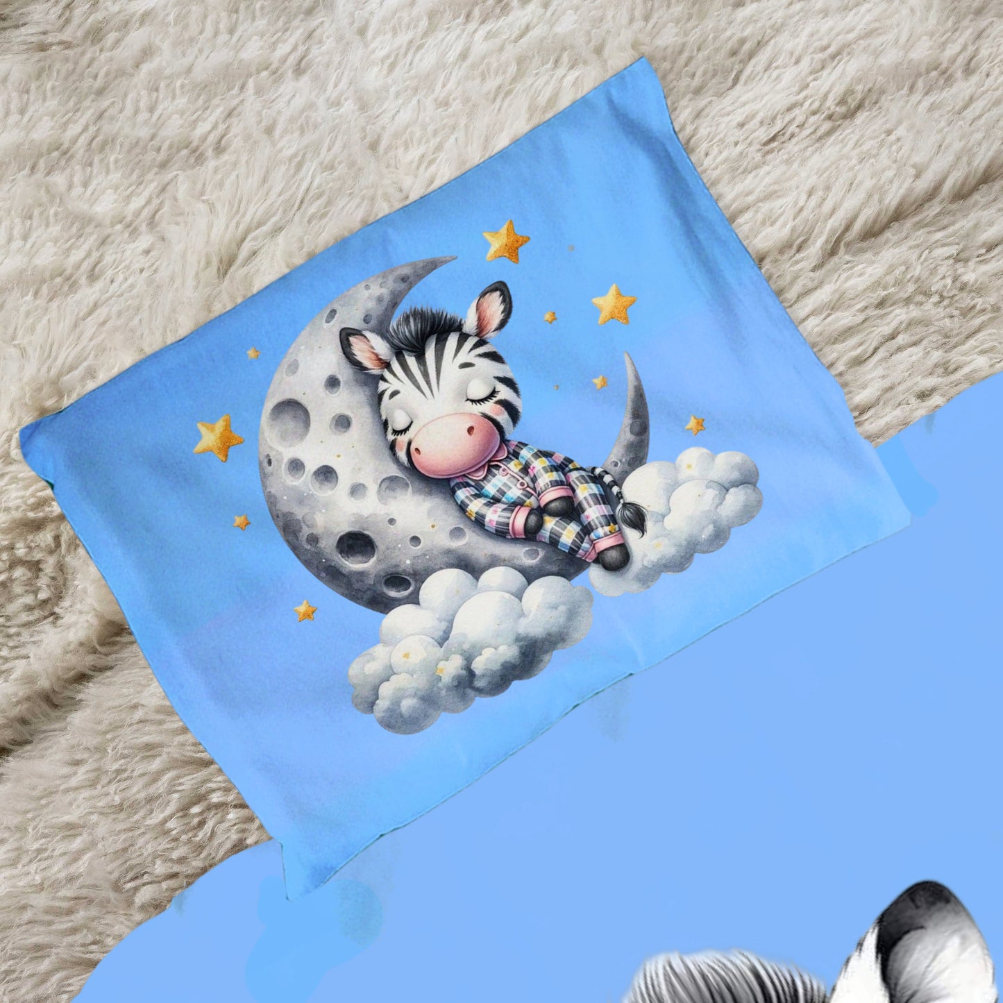 Sleeping Baby Zebra Cot Set