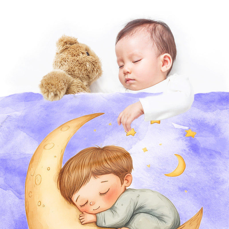 Sleepy Moon Minky Blanket by Wikus Schalkwyk