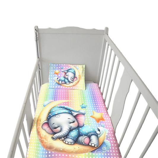 Sleepy Elephant Cot Set