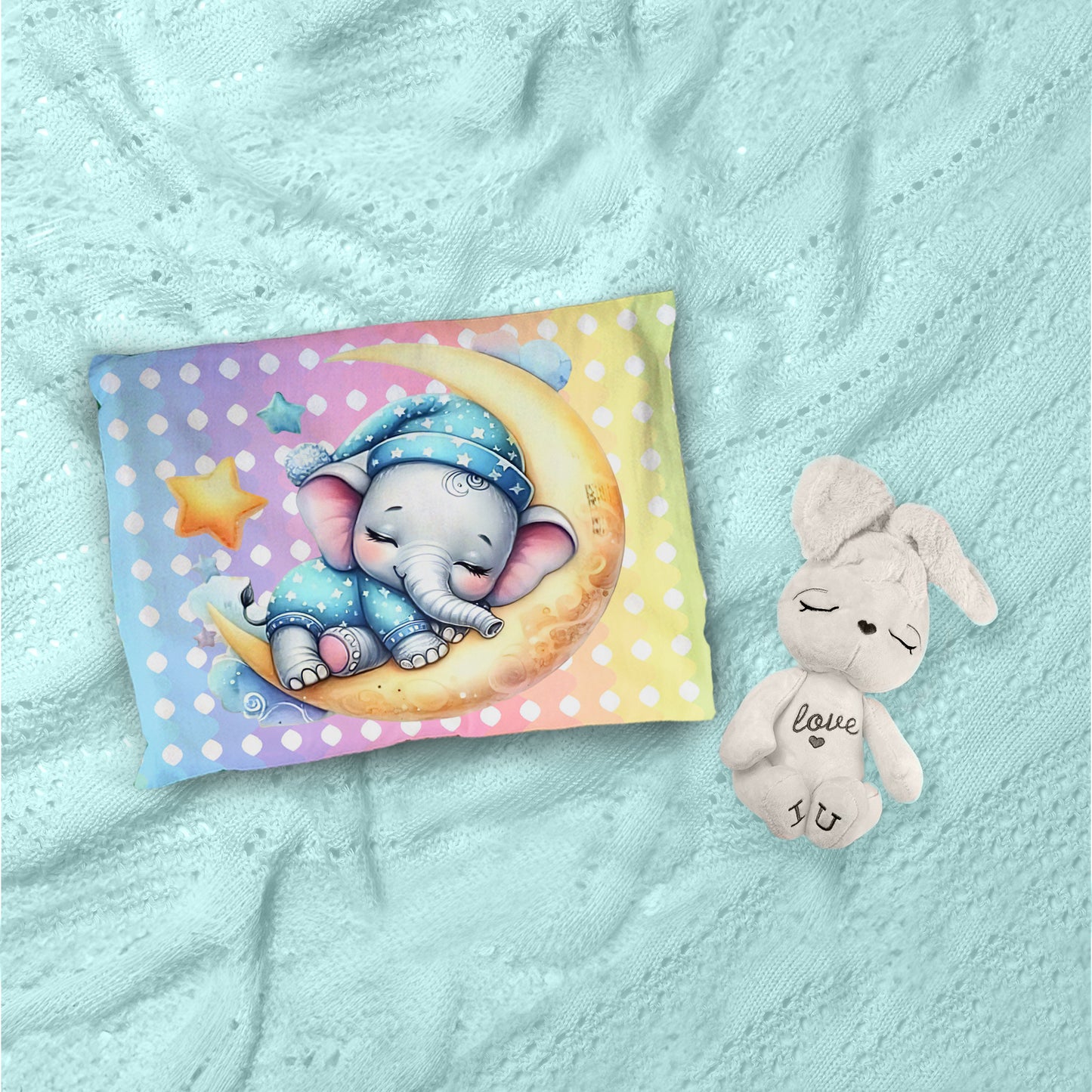 Sleepy Elephant Cot Set