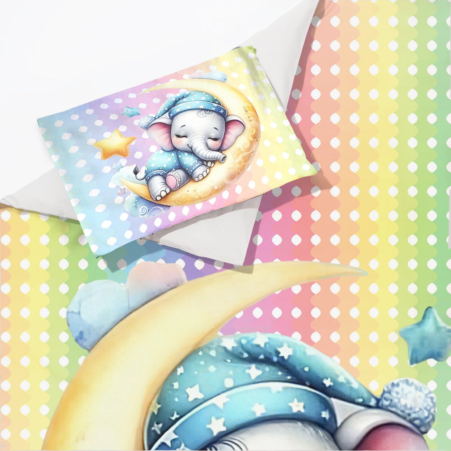 Sleepy Elephant Cot Set