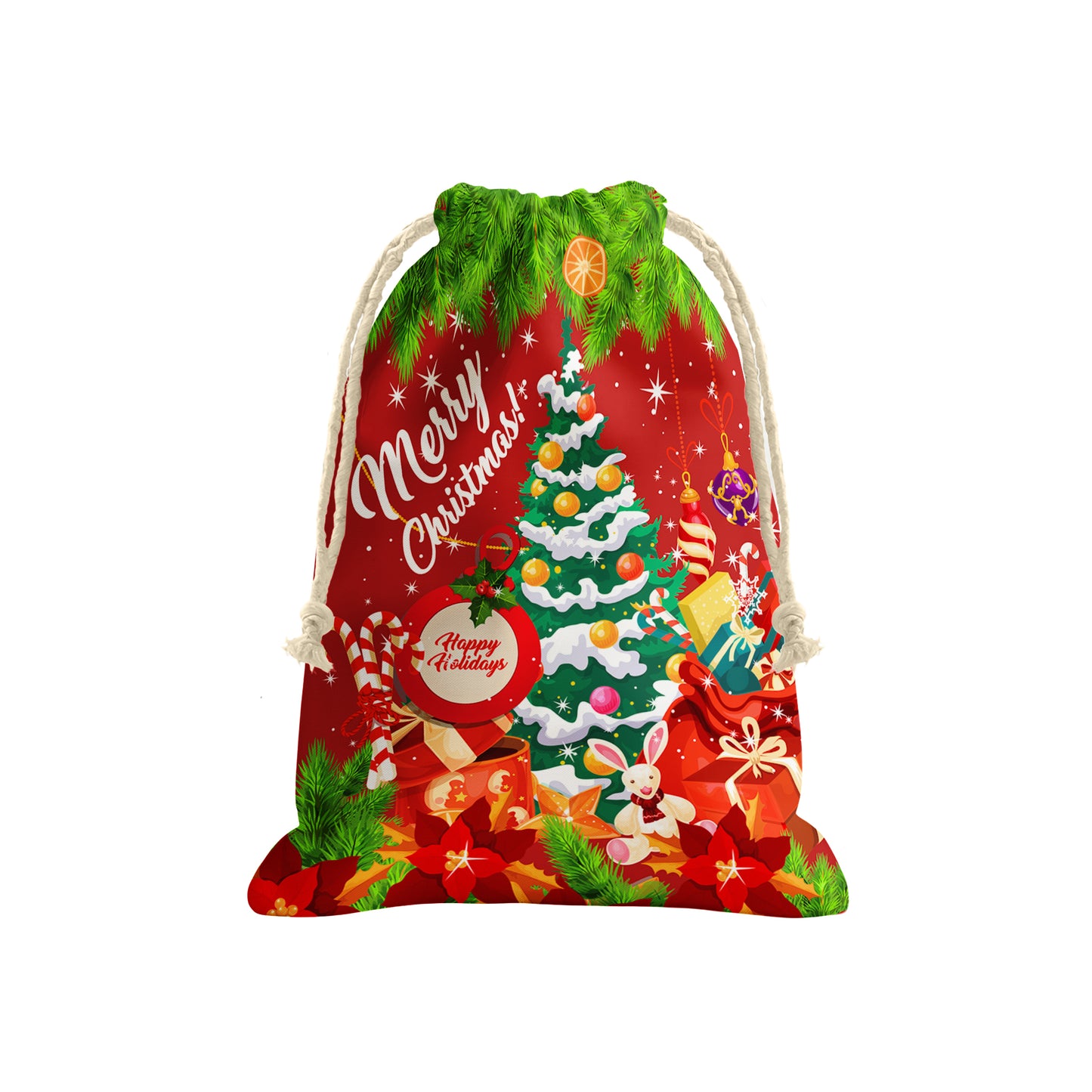 Snowy Christmas Tree Gift Sack