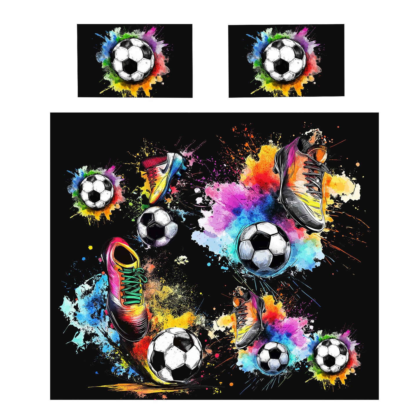 Soccer Painted Passion Duvet Cover Set by Mark van Vuuren