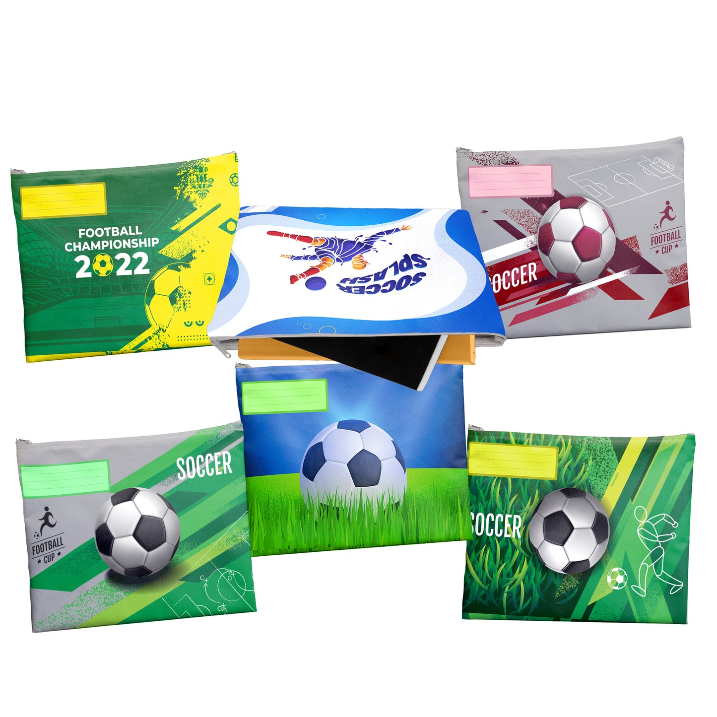 Soccer Subject Savvy Book Bags Set of 6