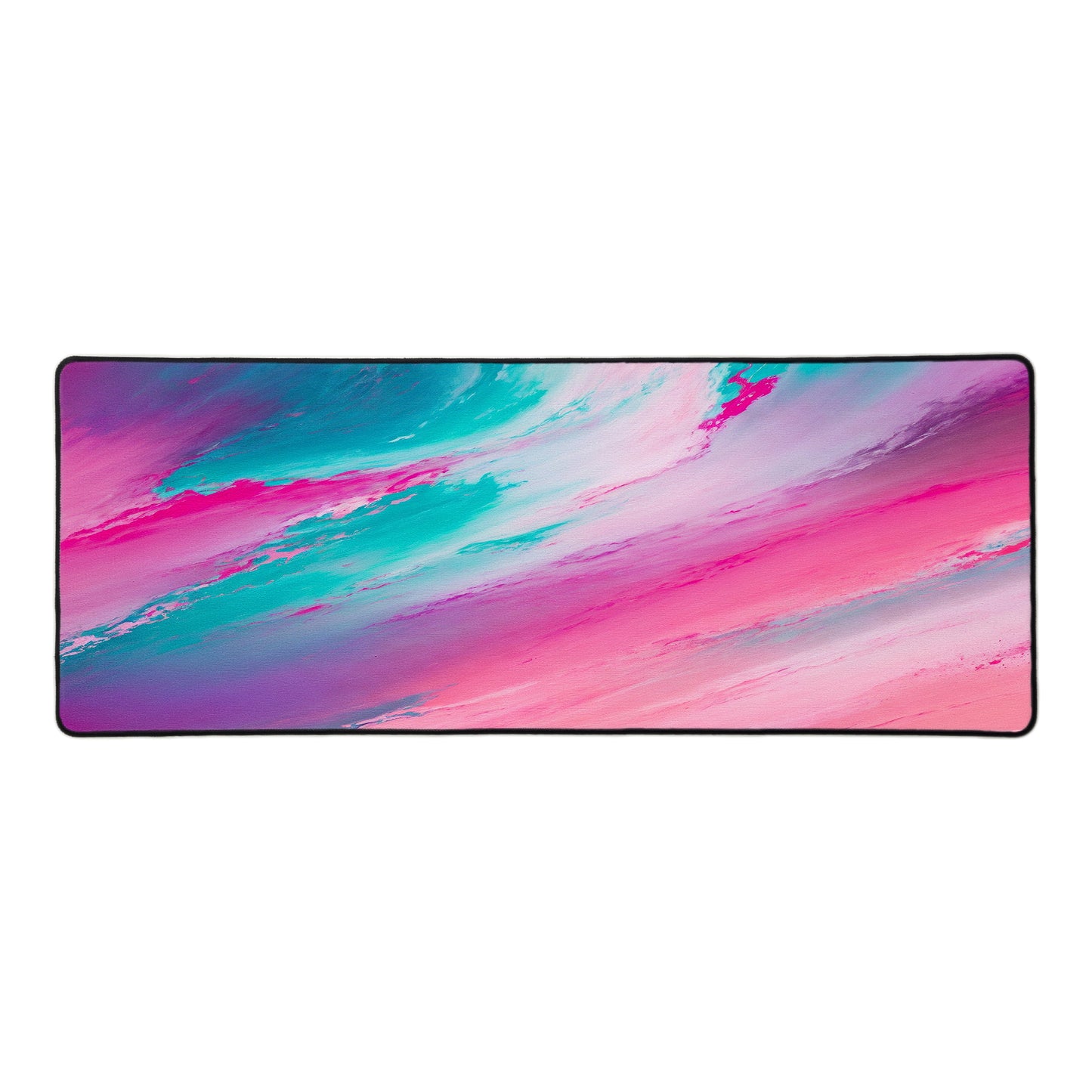 Soft Pink And Blue Waves Large Desk Pad